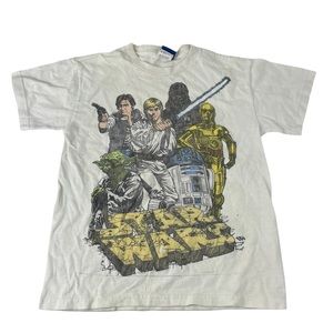 Vintage Star Wars Lucas Films Children’s Kids Shirtsleeved T-Shirt Spell-out Med